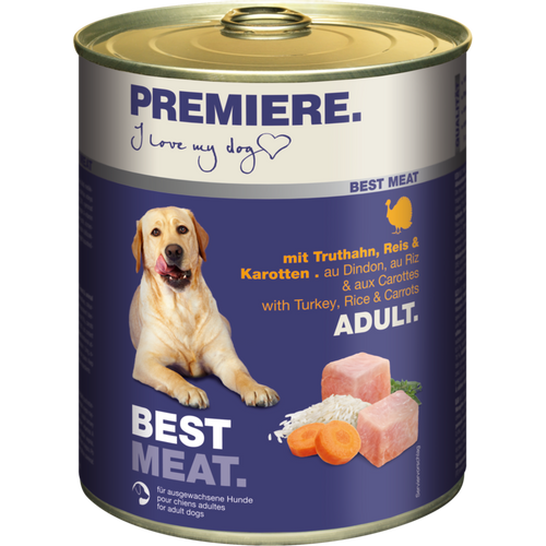 Premiere Dog Best Meat Adult Ćuretina i Povrće, 800g konzerva slika 1