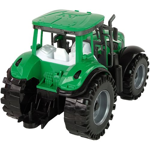 Zeleni traktor sa crvenom prikolicom Fractal slika 3