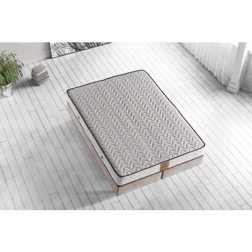 Woody Fashion Madrac, Bijela boja Smeđa, Visco Exclusive 200x200 cm Double Size Memory Foam Luxury Soft Mattress slika 3