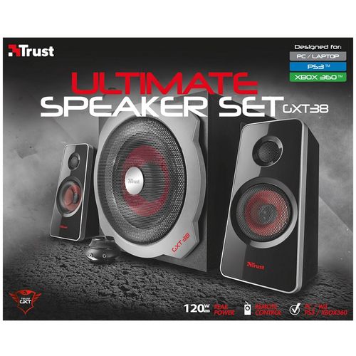 Trust zvučnik GXT 38 2.1 120W(60W RMS) Ultimate Bass gaming crna slika 2