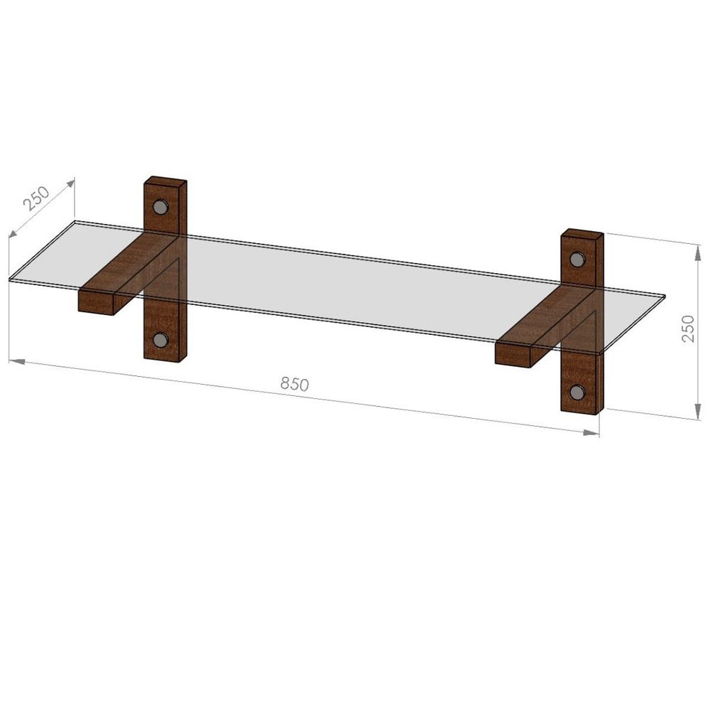 Zidna Polica R101 Walnut Fume slika 7