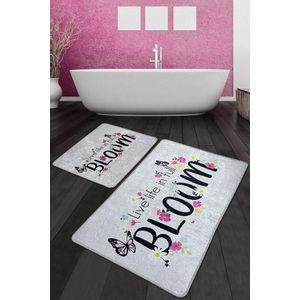 Bloom Djt Multicolor Bathmat Set (2 Pieces)