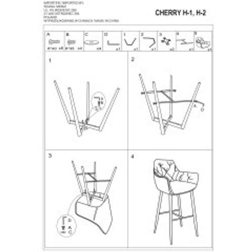 Barska stolica CHERRY H-1 - Baršun slika 3