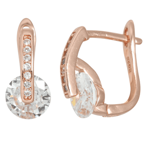 J&B Jewellery 925 Srebrne minđuše QQ2-Rose gold