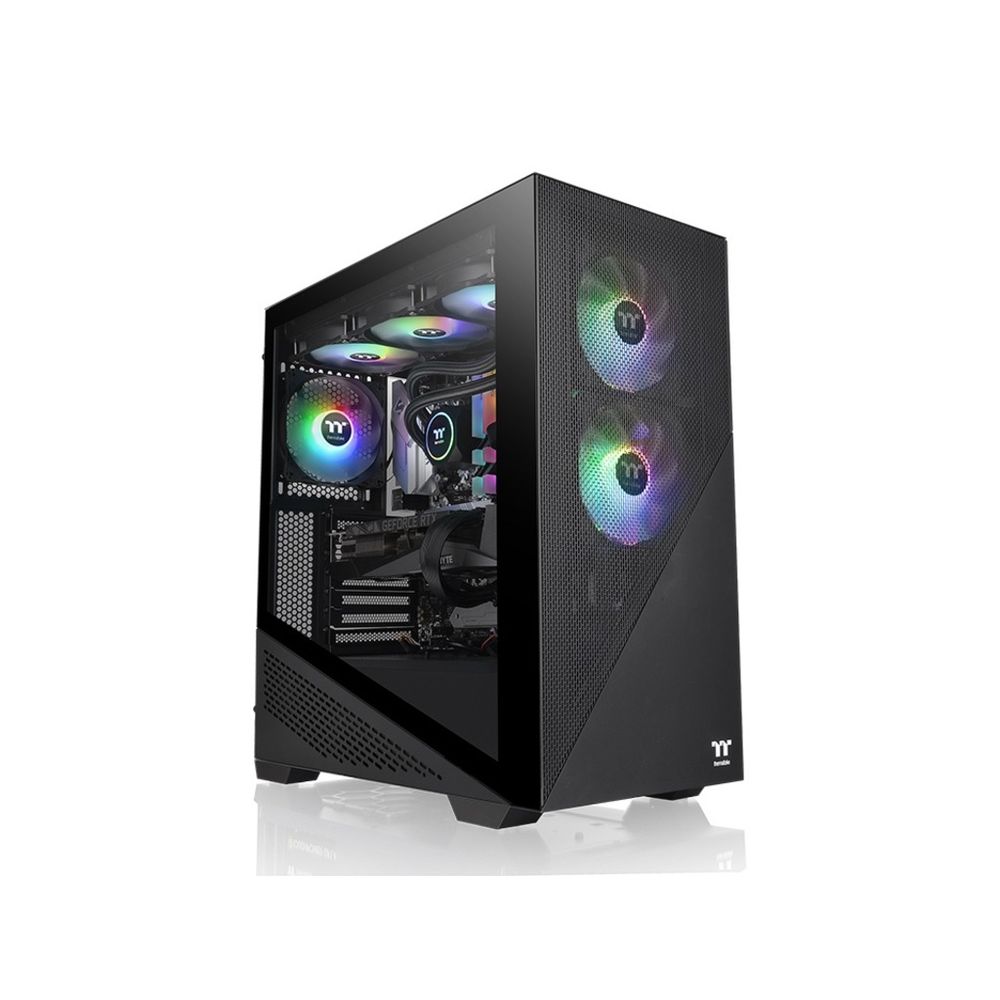 Thermaltake Divider 370 ARGB Mid tower, tempered glass, 3x 120mm ARGB PWM fan slika 1