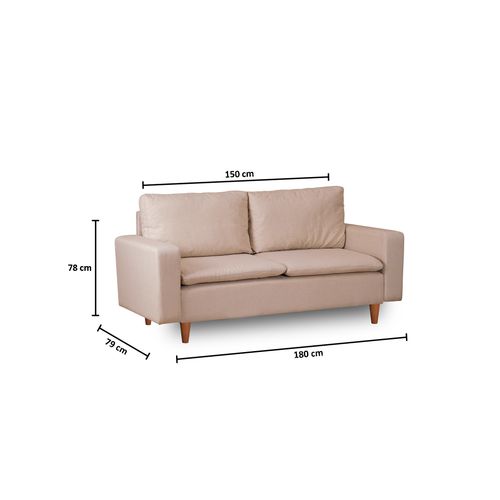 Atelier Del Sofa Dvosjed, Krem, Lungo - Cream slika 12