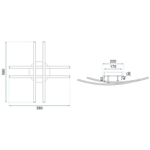 TOOLIGHT Stropna svjetiljka LED Plafon Moderna APP398-C slika 7