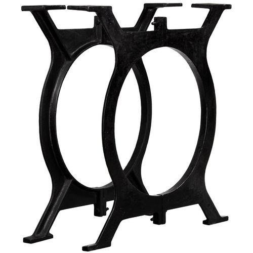 Noge za blagovaonski stol od lijevanog željeza 2 kom u obliku O slika 1