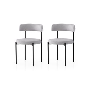 Gını - 4001 V2 Crno-Siva Stolica Set (2 Komada)