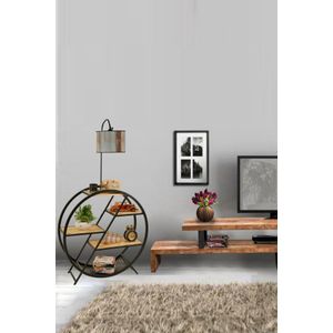 Plüton Yanık Lambader Silindir Renkli Abajurlu Multicolor Floor Lamp