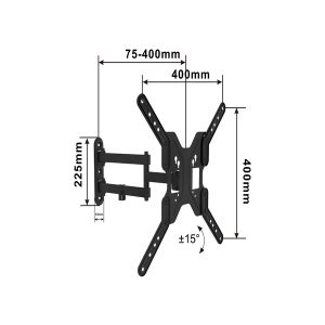 Alpha 17-55 LONG ARM Nosač za TV/nagib-15 do+15/rotac.180/VESA 400X400/30kg/75-400mm