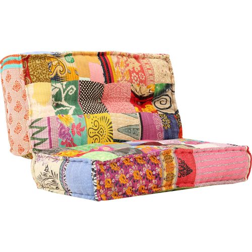 283792 Pouffe 100x100x20 cm Patchwork Fabric slika 1