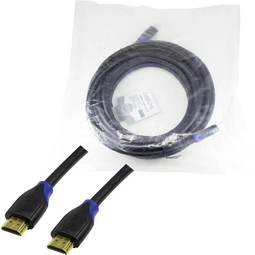 LogiLink HDMI priključni kabel HDMI A utikač, HDMI A utikač 7.50 m crna CH0065 audio povratni kanal (arc), Ultra HD (4K) HDMI s eternetom, pozlaćeni kontakti HDMI kabel slika 5