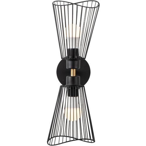 Opviq Zidna lampa ZEYNA, crna, metal, 16 x 16 cm, visina 48 cm, promjer sjenila 16 cm, visina 20 cm, 2 x E27 40 W, Zeyno - 3295 slika 1