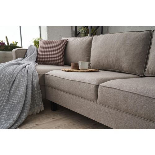 Atelier Del Sofa Kutna garnitura KALE LINEN, lijeva, krem, Kale Linen Left - Cream slika 4