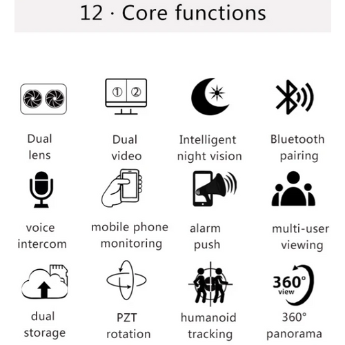 CAM-IP6MP-Q3 GMB PTZ kamera 6mpix microSD iCSee xmeye Two-way voice 2x3,6mm SIJALICNO GRLO E27 *2195 slika 2