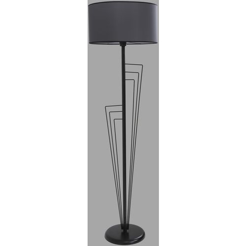 Kelebek Siyah Lambader Silindir Koyu Gri Abajurlu Black Floor Lamp slika 3