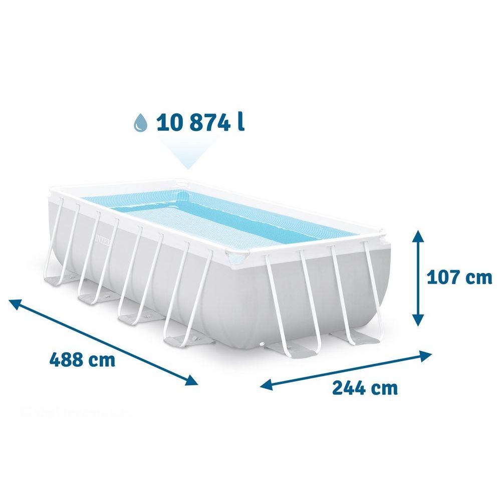 Vrtni bazen s okvirom Prism 488 x 244 x 107 cm 6u1 intex 26792 slika 3