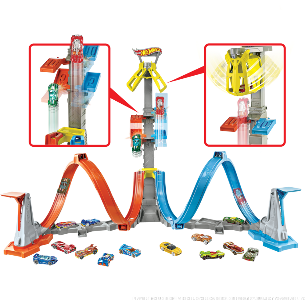 Hot Wheels Action Loop & Launch - Staza sa dvostrukom petljom i autićem, 80cm slika 4