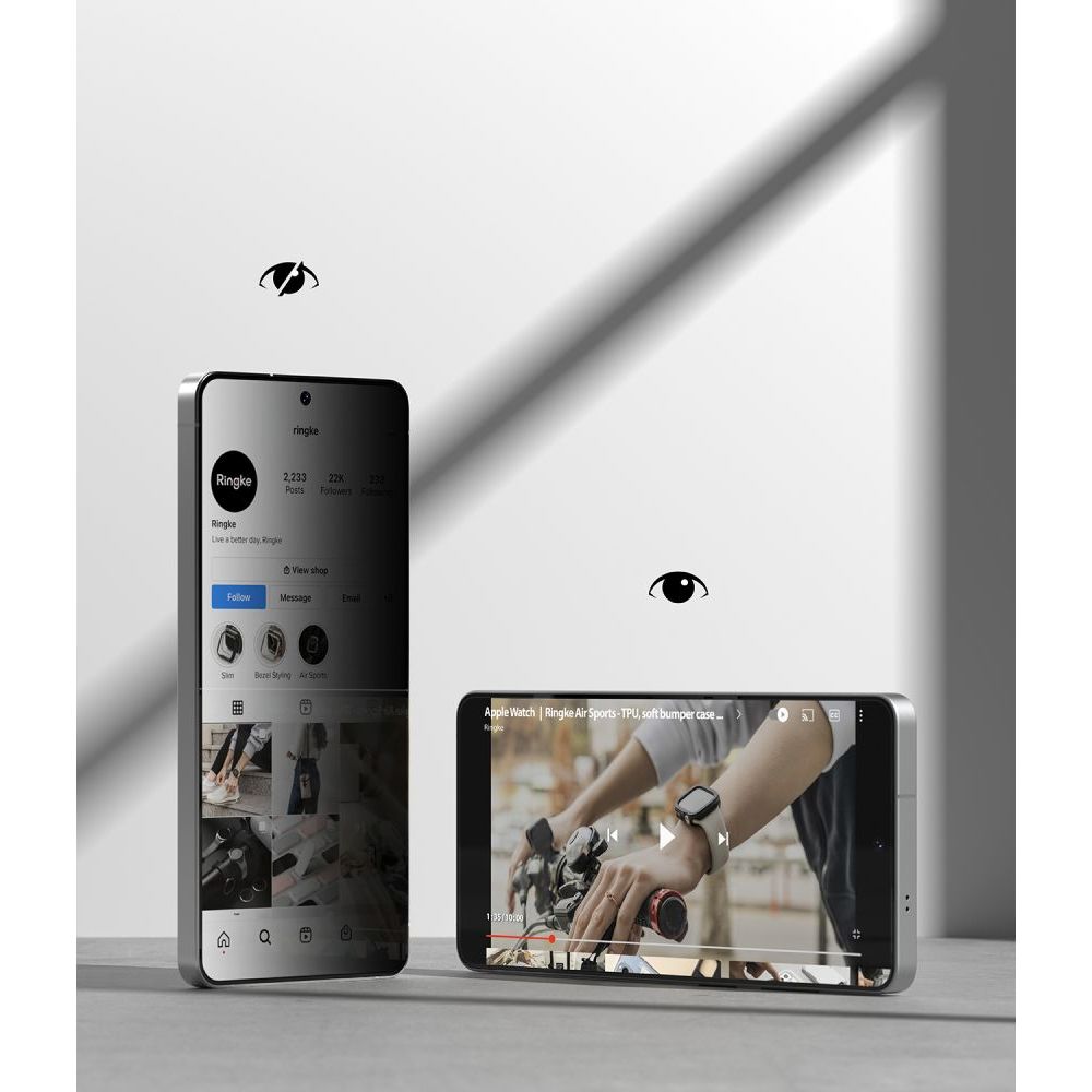 Kaljeno staklo Ringke Easy Slide (2 kom) za Samsung Galaxy S26 Ultra Privacy slika 6
