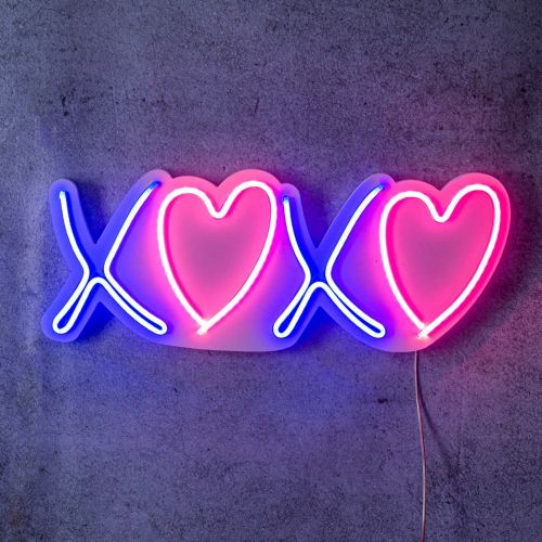 Wallity Ukrasna plastična LED rasvjeta, Tic Tac Toe XoXo - Blue slika 8