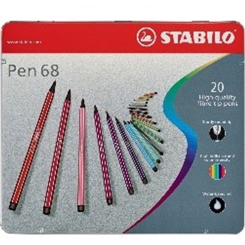 STABILO Flomasteri D11 PEN 68 20/1 metalna kutija slika 1