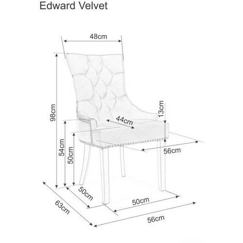 Stolica Edward-crna slika 2