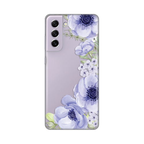 Torbica Silikonska Print Skin za Samsung G990 Galaxy S21 FE Blue Roses slika 1