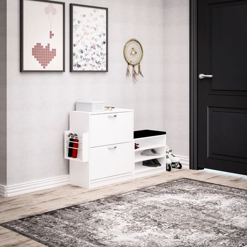 Trend - White White Shoe Cabinet slika 1