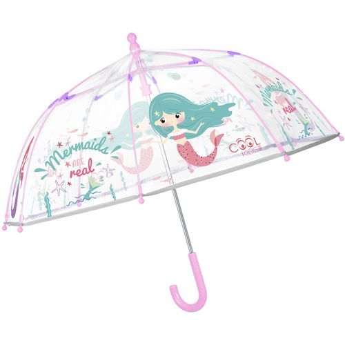 Mermaid transparent manual umbrella 42cm slika 2