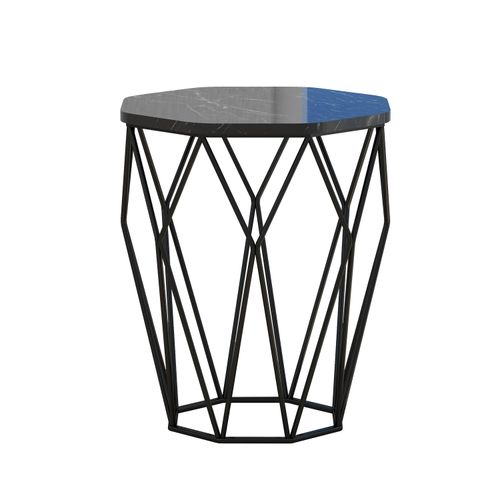 Sofya - Black Marble Black Side Table slika 5