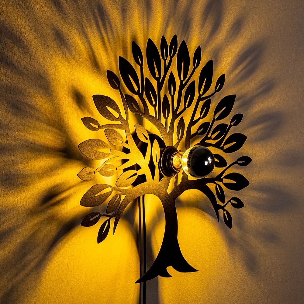 Zidna lampa 'Heart Tree V2' u crnoj boji slika 5