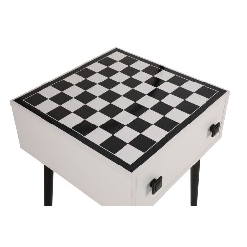 Woody Fashion Šahovski stol, Bijela boja Crno, Chesso - Black, White slika 9