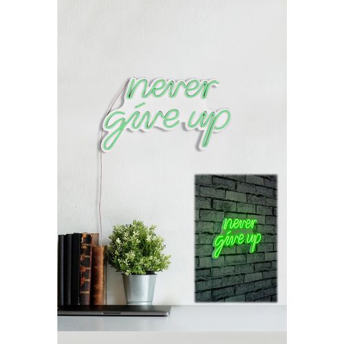 Wallity Ukrasna plastična LED rasvjeta, Never Give Up - Green slika 11