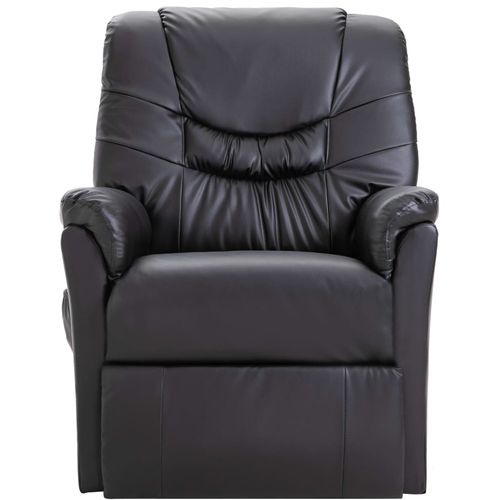 Masažna stolica od umjetne kože crna slika 23