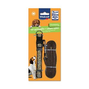 Vitakraft povodac i ogrlica za srednje pse Fashion nylon (ogrlica 35-50cm, povodac 108cm)