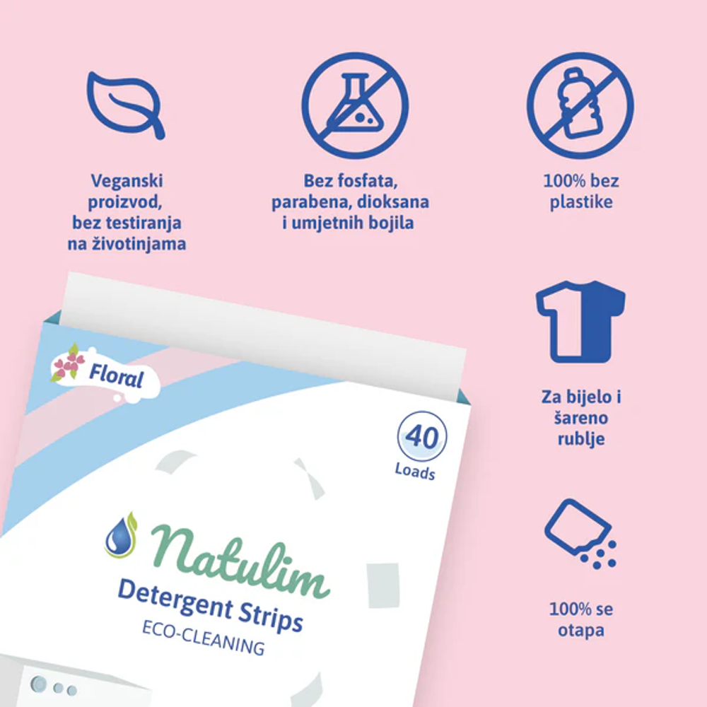 Natulim Eko trakice za pranje rublja (40 pranja) - Lavanda slika 4