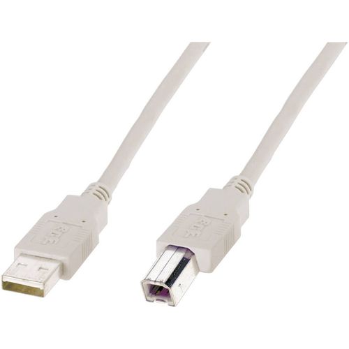 Digitus USB kabel USB 2.0 USB-A utikač, USB-B utikač 5.00 m bež boja  AK-300105-050-E slika 2