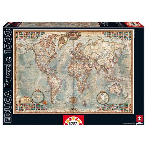 Puzzle El Mundo Mapa Politico 1500pz slika 1