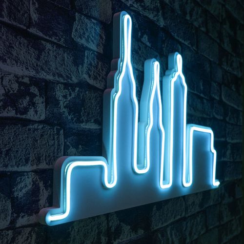 Wallity Ukrasna plastična LED rasvjeta, City Skyline - Blue slika 7