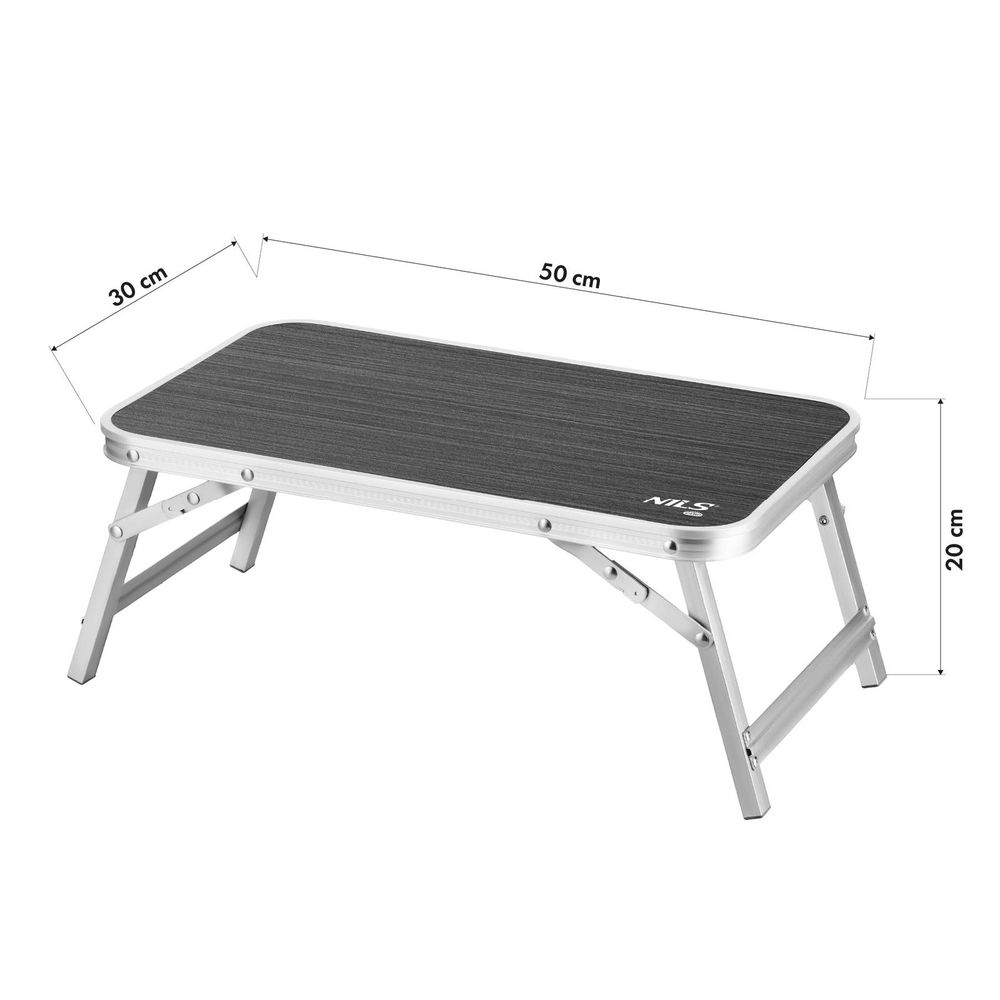 Nc3403 sklopivni niski turistički stol 50x30x20 cm sivi nils camp slika 3