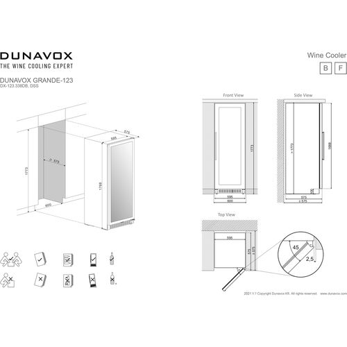 DX-123.338DB DUNAVOX vinska vitrina slika 5