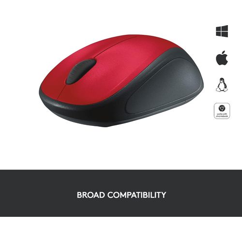 Logitech M235 Wireless Mini Mouse, red slika 3