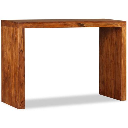 Konzolni stol masivno drvo s premazom boje meda 110x40x76 cm slika 7