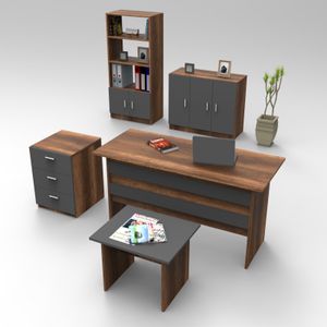 VO14 - BA Walnut
Anthracite Office Furniture Set