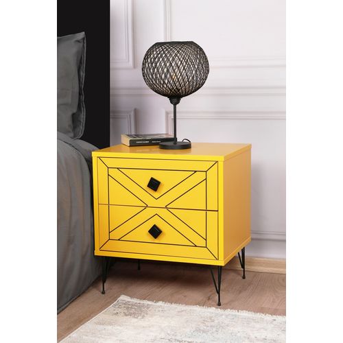 Luna - Yellow Yellow Nightstand slika 2