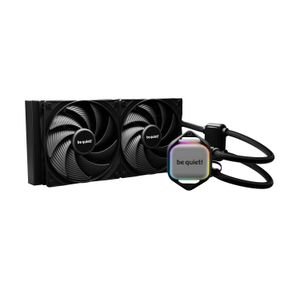 be quiet! BW018 PURE LOOP 2, 280mm [with Mounting Kit for Intel and AMD], Doubly decoupled PWM pump, Two Pure Wings 3 PWM fan 140mm, Unmistakable design with ARGB LED and aluminum-style