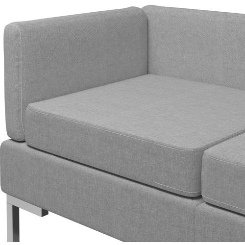4-dijelni set sofa od tkanine svjetlosivi slika 6