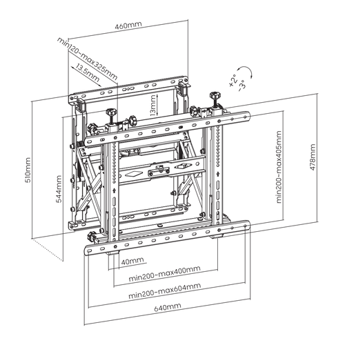 Sbox ZIDNI STALAK LVW13-46T / VIDEO ZID slika 11