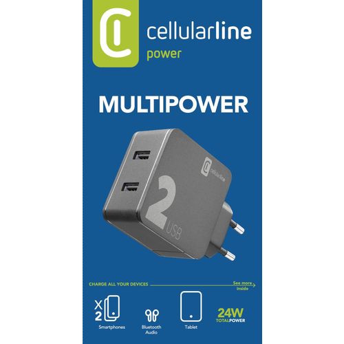 Cellularline kućni punjač Multipower 2 24W slika 3